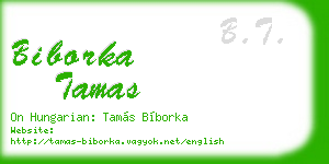 biborka tamas business card